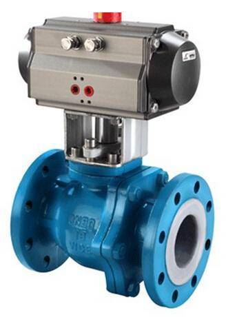 Ball Valve fluorine lined pneumatic Q641F46-16C